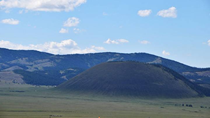 Extinct volcano of Uran Uul